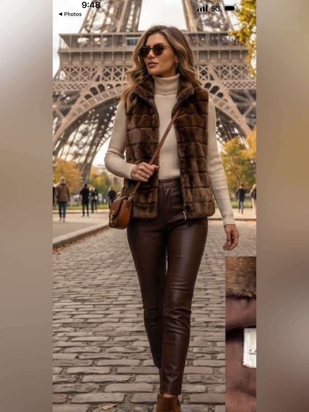 Vintage La Maison De la Fausse Fourrure Vest